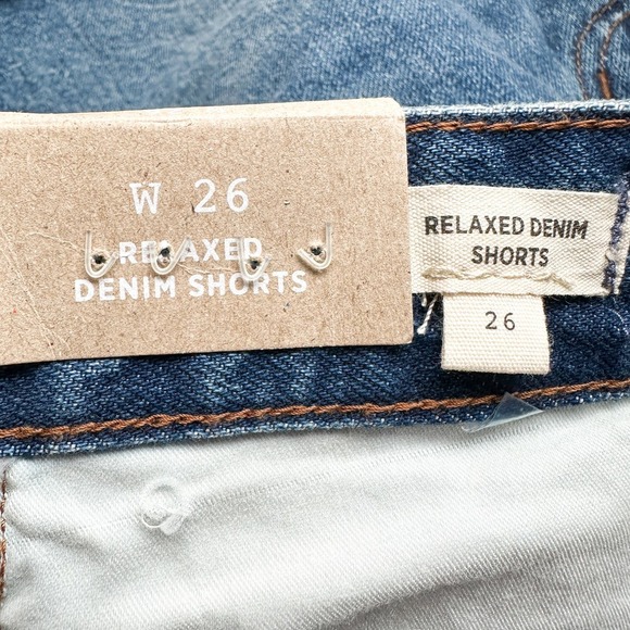Madewell Relaxed Cut Off Mid-Rise Denim Shorts NWT Size 26 - Picture 10 of 11